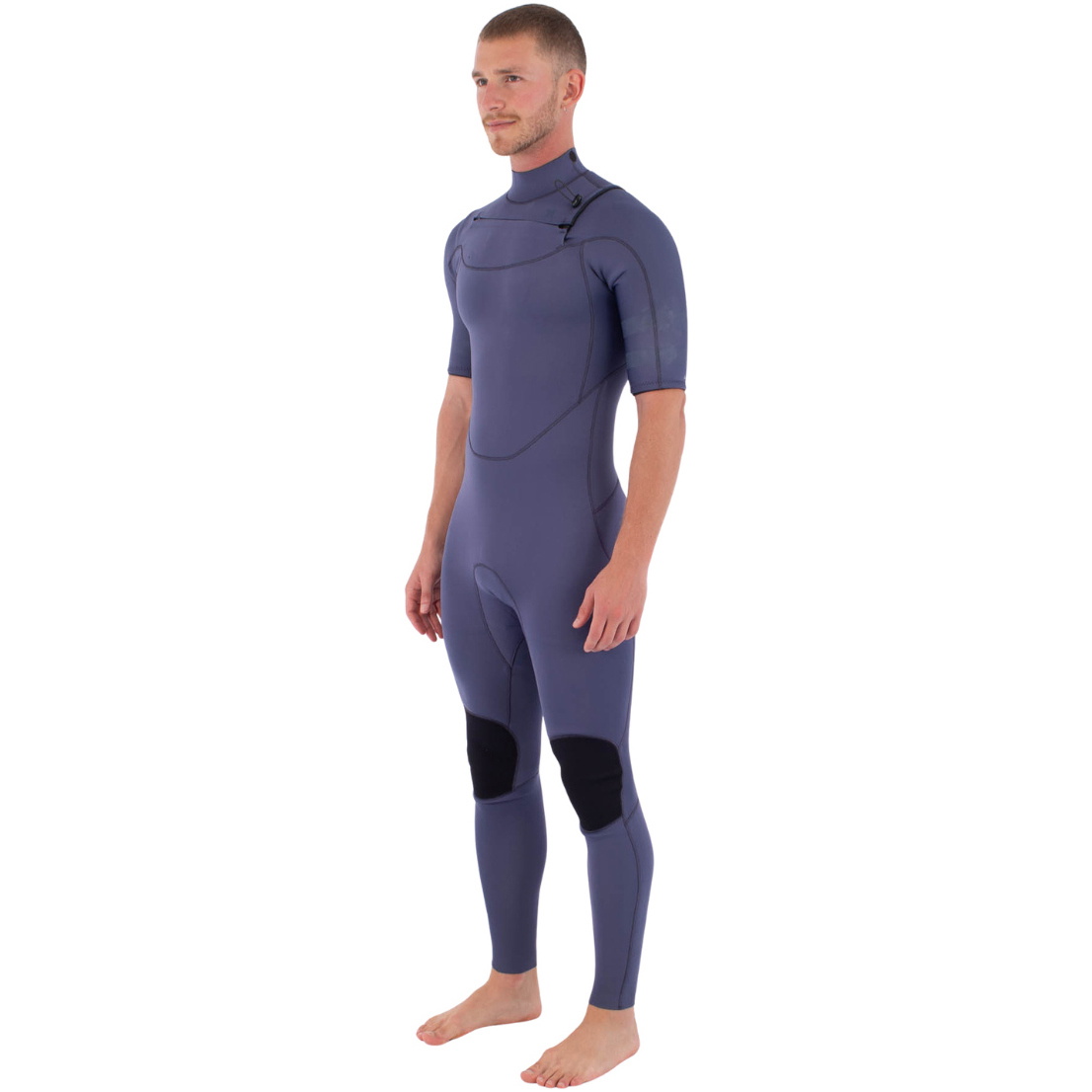 2026 Hurley Mens Air 2/2mm Short Sleeve Chest Zip Wetsuit MFS0013212 - Destroyer